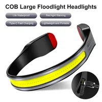 HOT 3 Lighting Modes COB LED Headlamp USB Rechargeable Headlight Torch Work Light Waterproof Night Running Hanging Neck Lamp