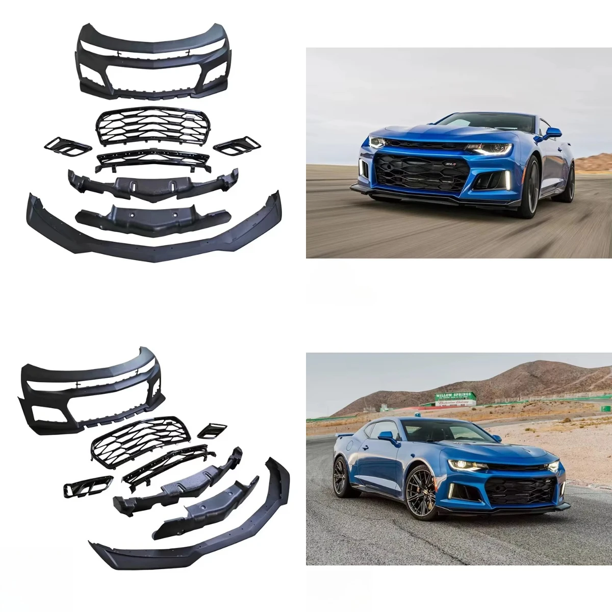 

STROVAN ZL1 Style Body Kit Front Bumper Lip Car Bumper for Camaro 2016-2018 5th