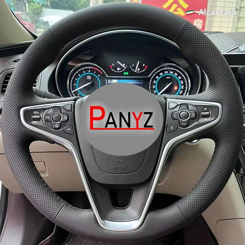 Hand-Stitch Napa Leather Steering Wheel Cover for Opel Insignia 2014 2015 2016 2017 Non-slip Interior Car Accessory
