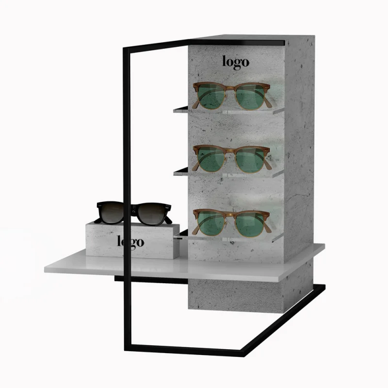

Custom. sunglasses eye care retail shop glasses rack design acrylic shelf glass stand display with holder panel
