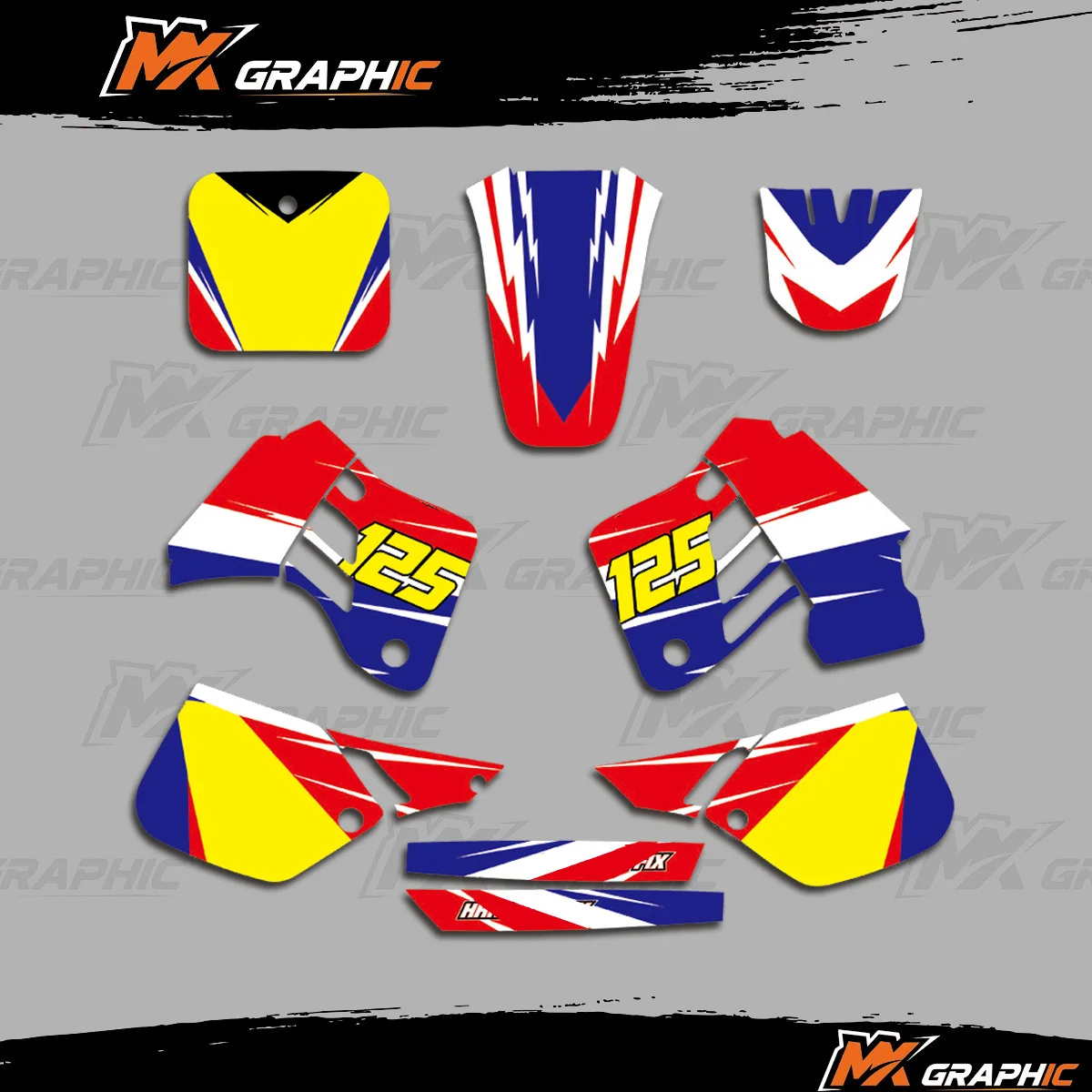 

Графический комплект для Honda CR125 CR 125 1987 1988, наклейки на мотоцикл, наклейки DECO