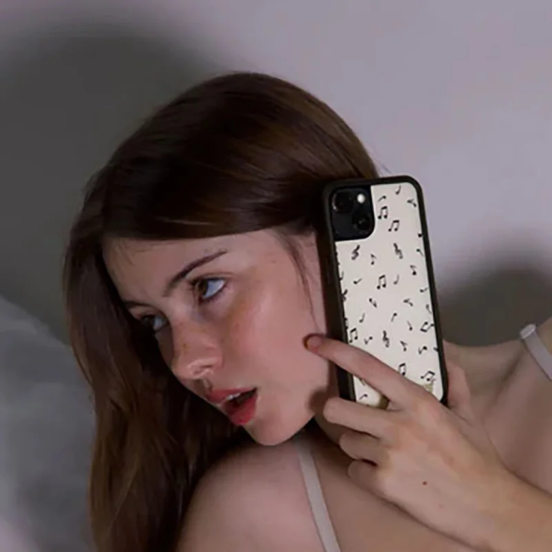 Wildflower Love Notes Phone Case for iPhone 17 16 15 14 13 12 Pro Max Plus WF Musical notation pattern shockproof Cover Coque