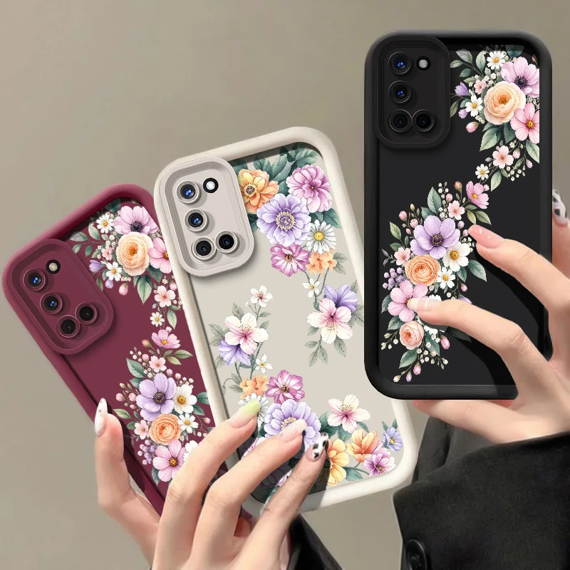 Pink Small Floral Flower Phone Case For Moto E40 E32s E30 E22i E15 E14 E13 Soft Silicone Drop Resistant Full Protection carcasas