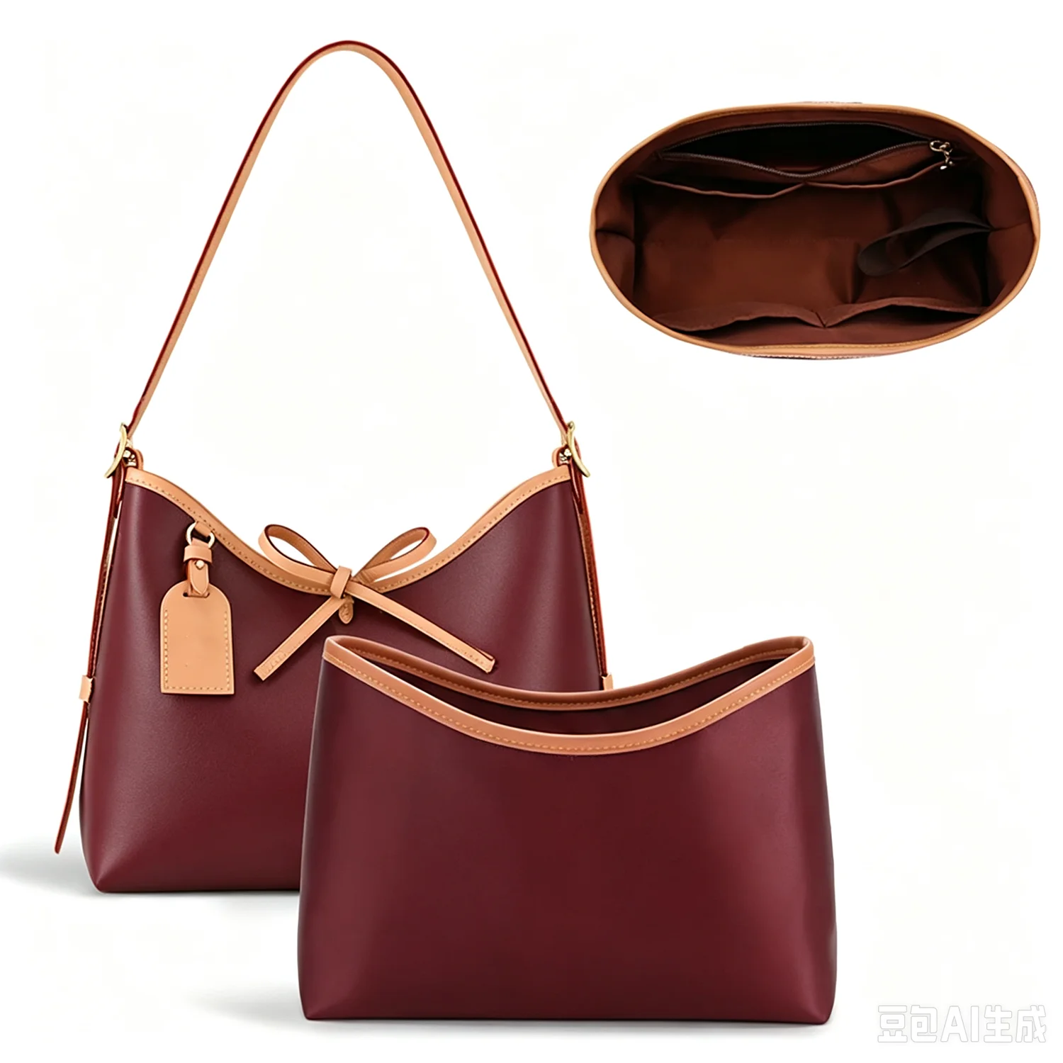 Nylon Bag Organizer Insert for LV Carryall PM MM Durable Fashion Bag Support Storage Inner Modification Bag Accessories