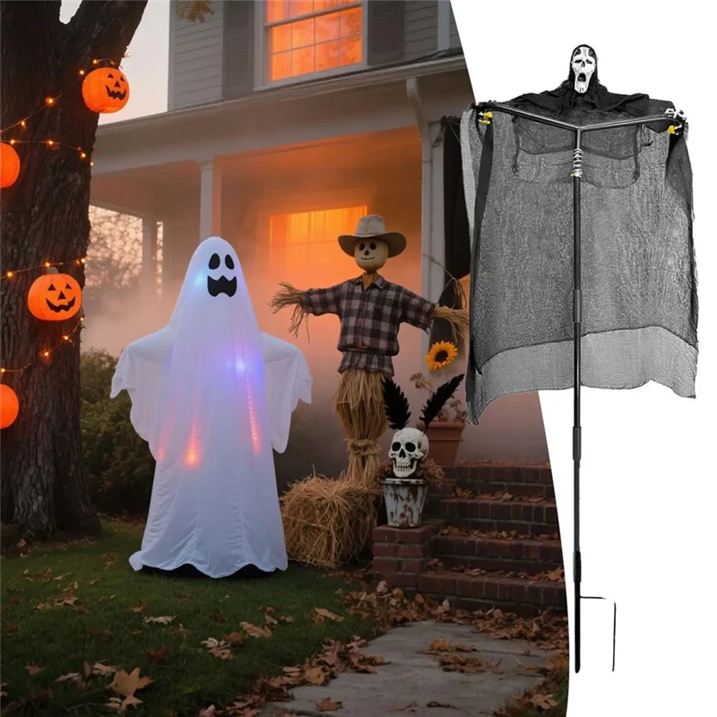

【A87T】Halloween Outdoor Decorations Scarecrow, Witch Decor Large Horror Scene Prop Seasonal Witches Ornaments