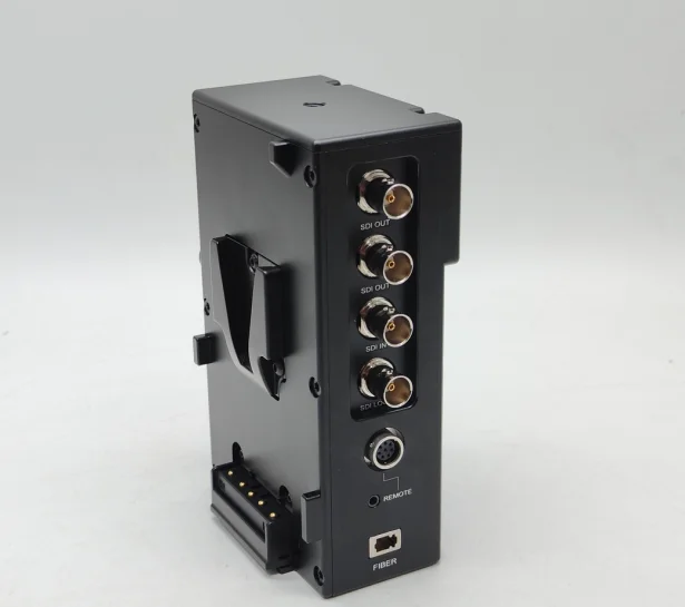 

12G SDI video in PGM video lc fiber 10km 8 pin REmote V mount support DC12-18V power to camera LC fiber optic converter