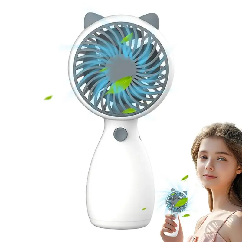 

Personal Fan Safe Odorless Hand Fan Hand Held Fan Portable Battery Powered Convenient Rechargeable Small Fan With Non-Slip