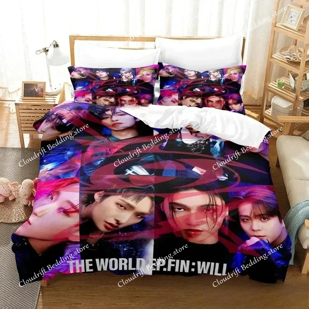 

The World Ep.fin Will ATEEZ Bedding Set Duvet Cover Bed Set Quilt Cover Pillowcase Comforter King Queen Size Boys Adult Bedding
