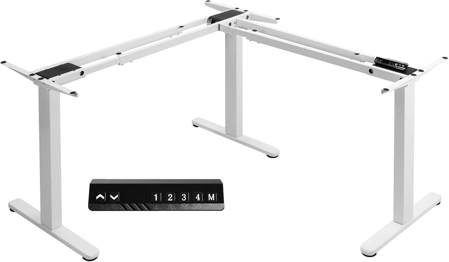 

Vivo Electric Multi-Motor Height Adjustable Corner 3 Leg Standing Desk Frame, Frame Only, Sit Stand Ergonomic L Frame With Push