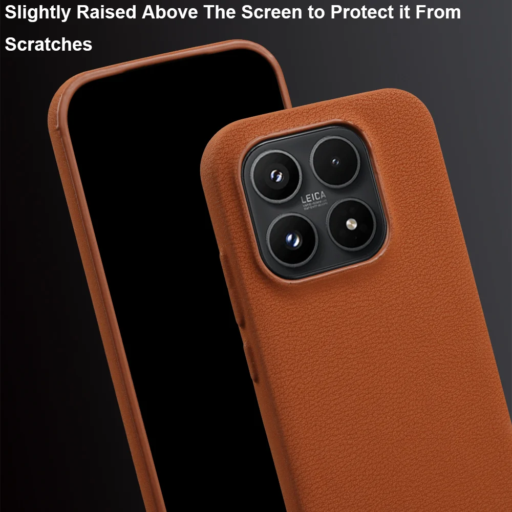 Wysokiej jakości skórzane etui do telefonu Xiaomi 17 Ultra 15 13 12 Lite 12x 12s 13T 14T 15T 17T 17 18 Pro Max, tylna obudowa, coque, funda. — zdjęcie produktu 3