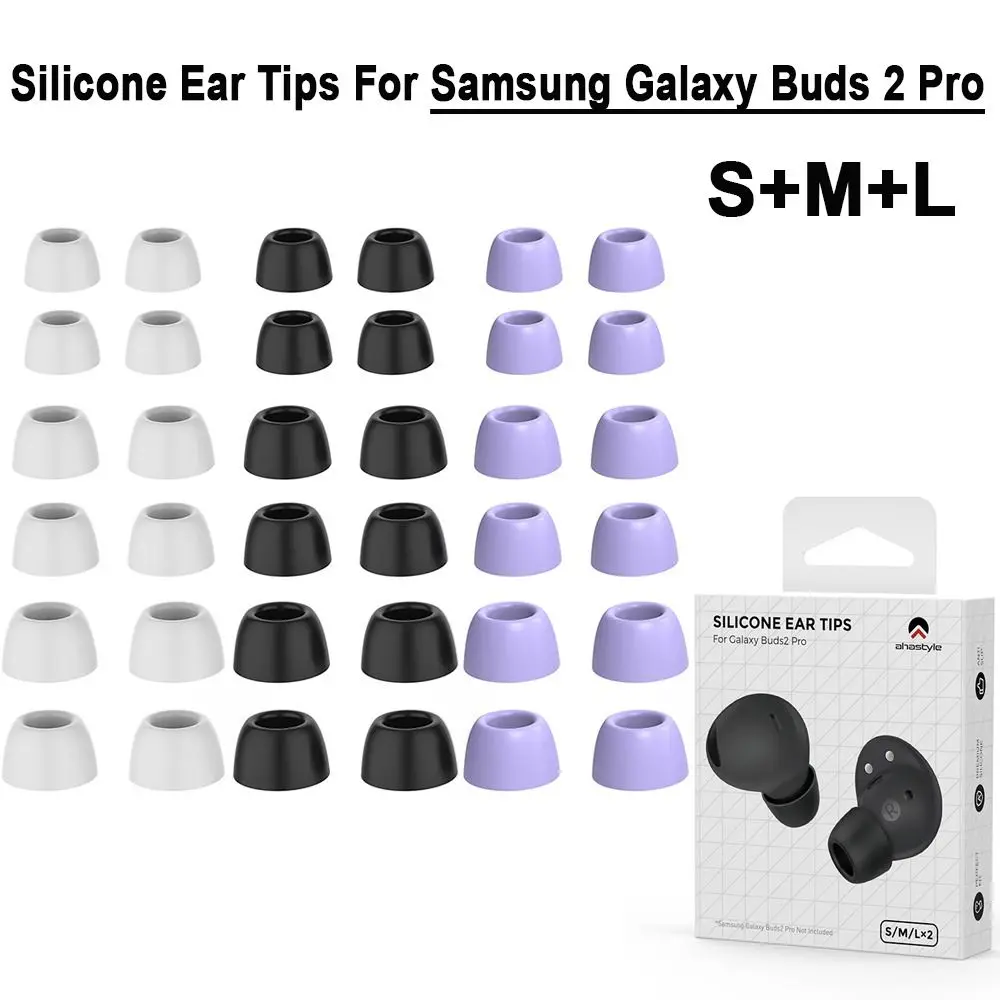 3/6Pairs Silicone Earbuds Tips L/M/S Earphone Earphone Eartips Replacement Accessories Ear Tips for Samsung Galaxy Buds 2 Pro