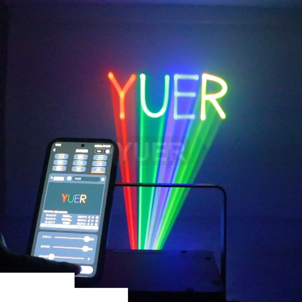 NEW 2W Phone App Edit Software RGB Laser DMX Animation Scan Projector Lighting Christmas Disco DJ Club Party Show Stage Lights