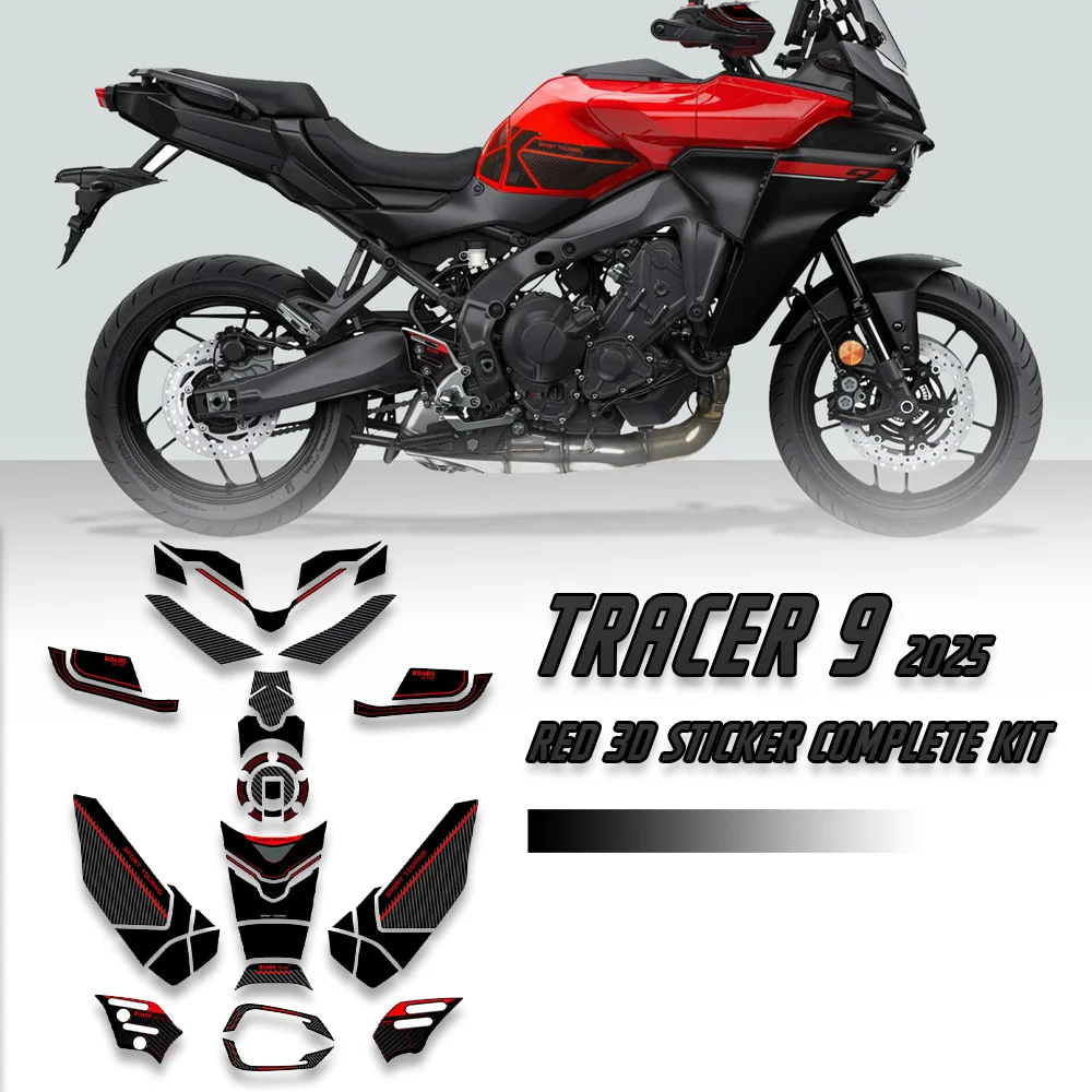 For Tracer 9 Tracer9 Equipment 2025 Motorcycle Accessories Fuel Tank Waterproof Scratch 3D Resin Sticker Protection Kit tank