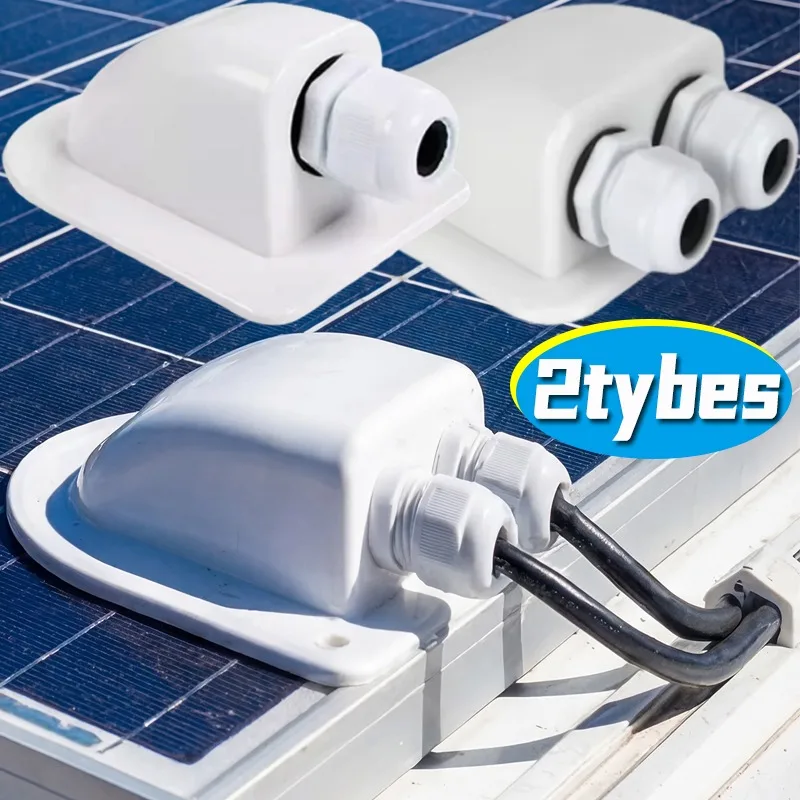 

Caravan Yacht Solar Panel PV Junction Box Bracket Double Wire Entrance Junction Box Car Junction Box Cable Entrance Ground