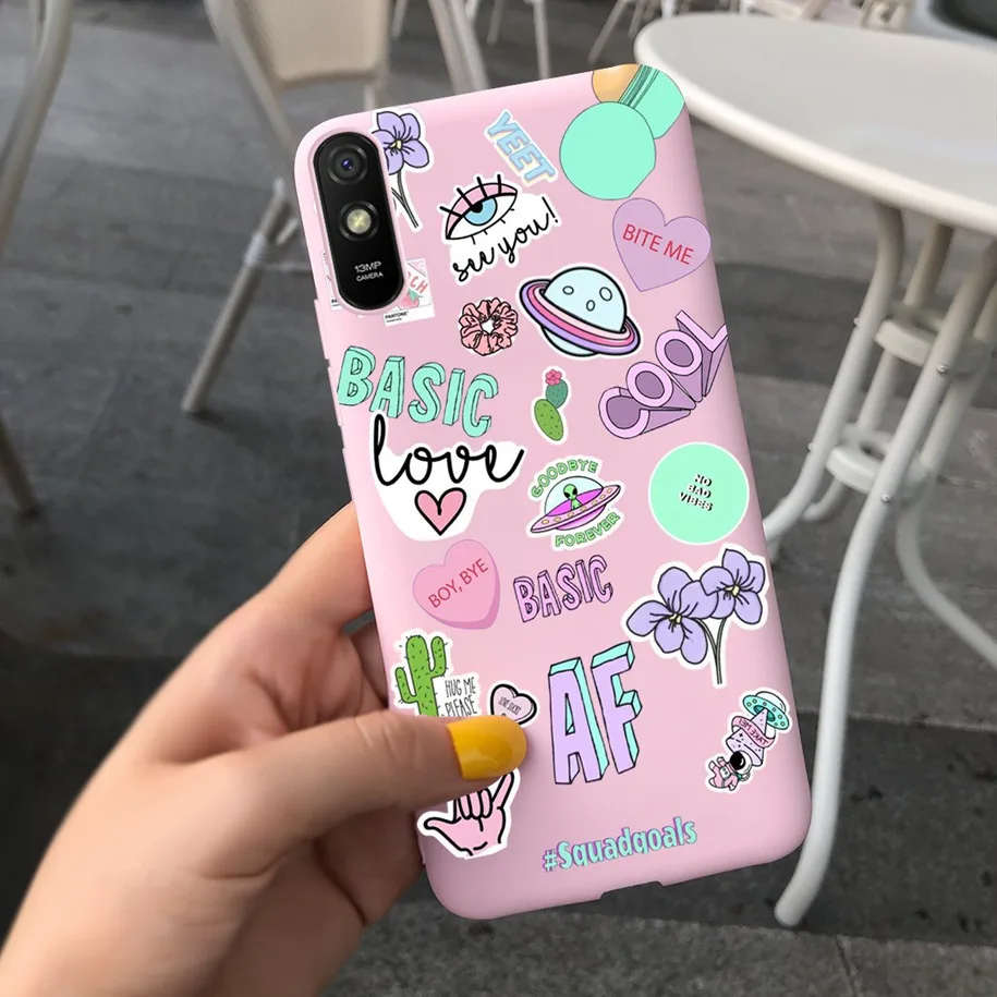 For Xiaomi Redmi 9A 9at Case Cute Cartoon Bear Slim Cover Soft TPU Phone Cases For Xiaomi Redmi 9i Sport Redmi9A 9 A Back Bumper