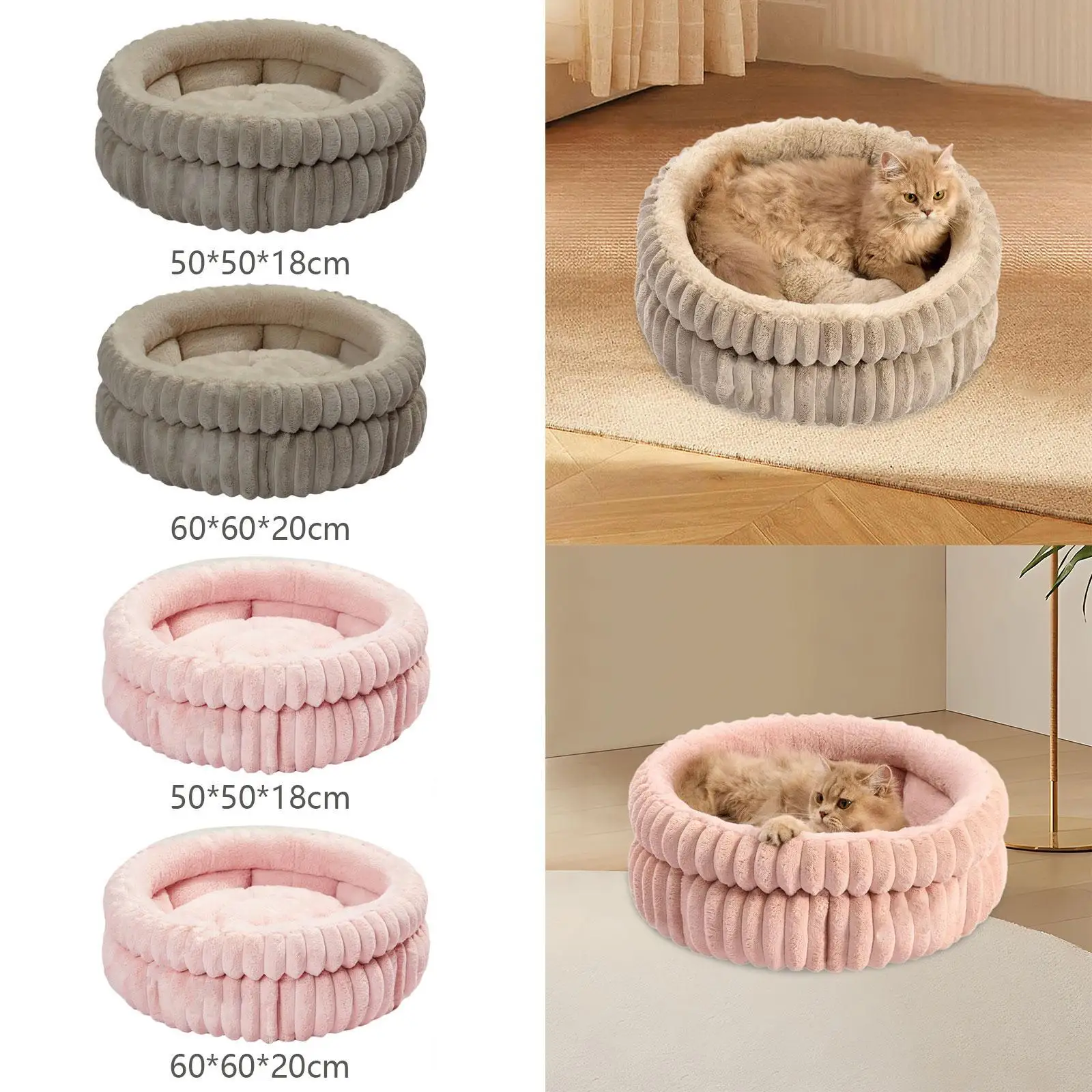 Pet Bed Dog Cushion Bed Indoor Non Skid Bottom Pet Sleeping Mat, Pet Self Warming Bed for Chihuahua Pomeranian Cats Dog