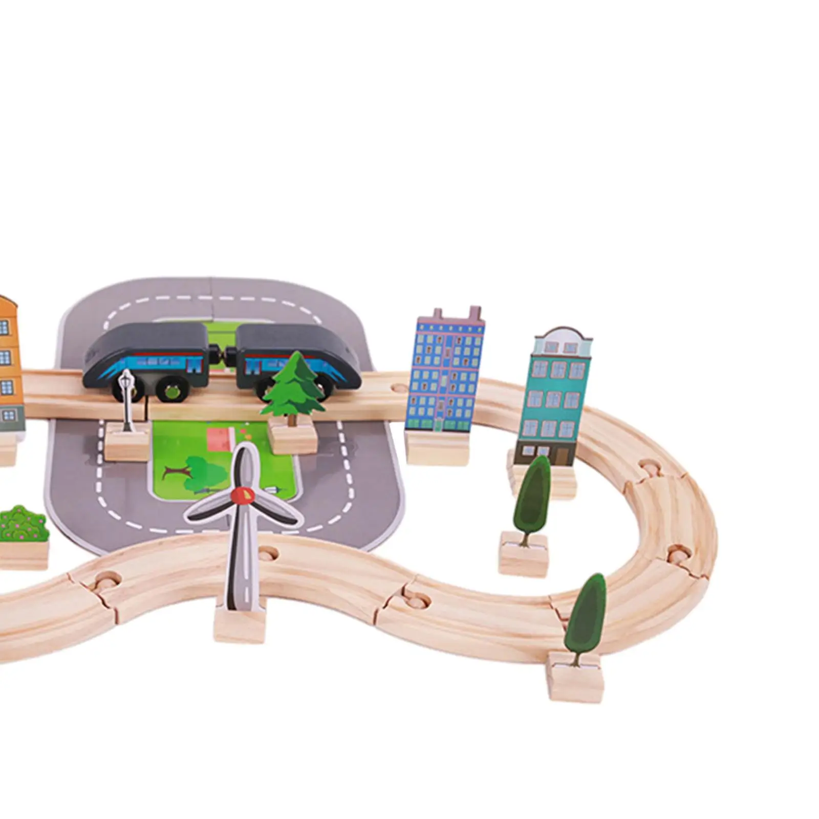 ไม้ชุดรางรถไฟคลาสสิกรถไฟของเล่นเด็กรถไฟ Playset ของเล่นรถไฟรถไฟชุดของเล่นสําหรับ 4 ~ 7 ก่อนวัยเรียนชายหญิงของขวัญ