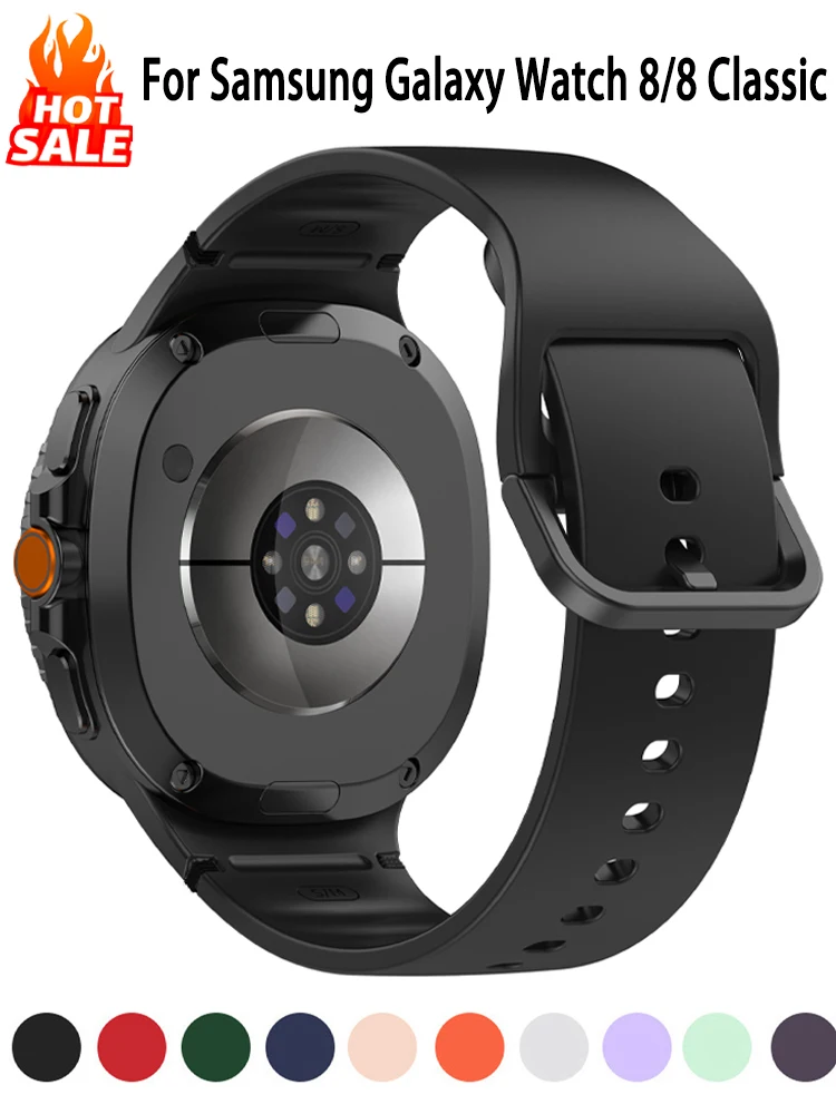حزام أصلي لساعة سامسونج جالاكسي 8 46 مللي متر سوار كلاسيكي كوريا جالاكسي Watch8 40 مللي متر/44 مللي متر سيليكون ساعة ذكية سوار رياضي