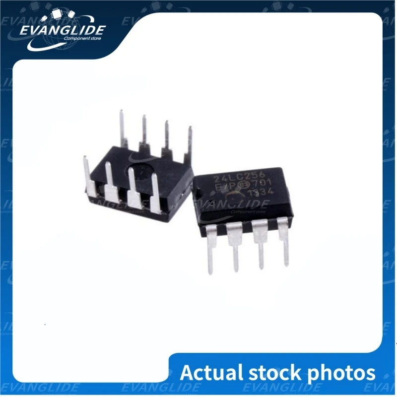 5 PSC/LOT 24LC256-I/P Orginal & New  Microchip 24LC256-E/P Serial EEPROM Memory; 256kbit; 900ns; 2.5 to 5.5V 8-Pin PDIP