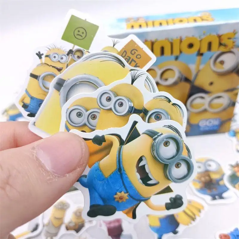 63-delige Minions-stickers film Despicable Me-figuren Kevin Stuart waterdichte stickers desktop telefoon bagage opslag decoratie cadeau