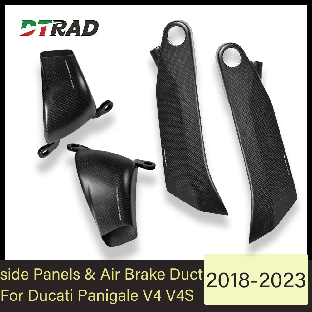 For Ducati Panigale V4 V4S 2018-2023 100% Carbon Fiber Fairing side Panels & Air Brake Duct Motorcycle Accessories Modification