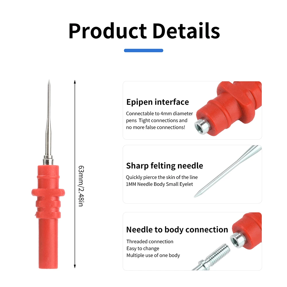 Needle Back Test Probe Pin Screw Auto Diagnostic Test Handheld Oscilloscope Set Acupuncture Repair Tool for ECU Troubleshooting