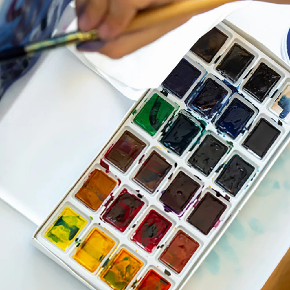 

Watercolor Pigment Package Empty Paint Pan Pans Artist Kits Plastic Half Paints