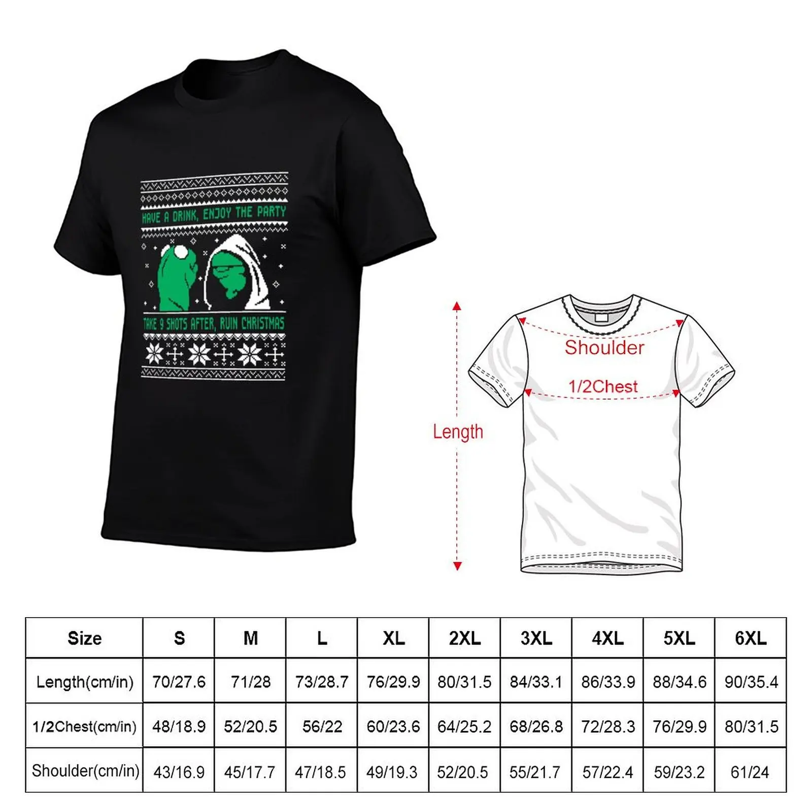 Funny Kermit Ugly Christmas Sweater T-Shirt Fitness Training Breathable Tee
