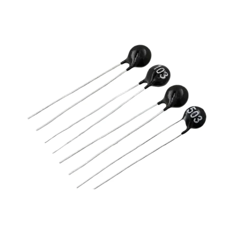 20PCS NTC thermistor MF11 20% 1k 10K 50K 50K 502/103/503 negative temperature 102 103 503 5mm black round head Thermal Resistor
