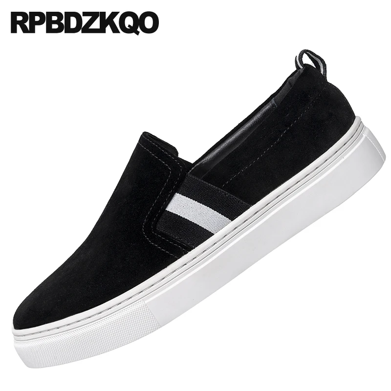 

Shoes Skate Round Toe Genuine Leather Brand Slip On Loafers Sport Trainers Men Rubber Sole Flats Athletic Famous Nubuck Sneakers