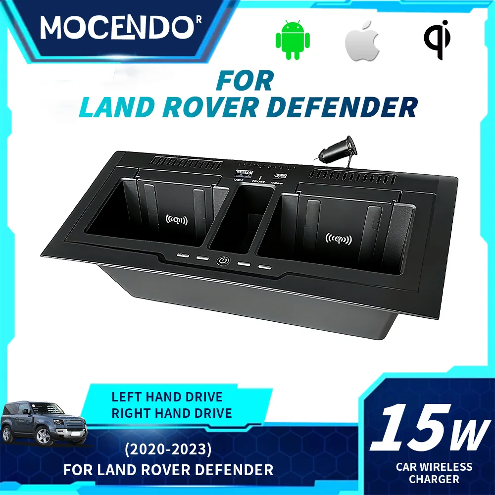 

For Land Rover Defender 2020-2022 Wireless Car Charger Fast Charging Mobile Phone Holder Accessory Plate