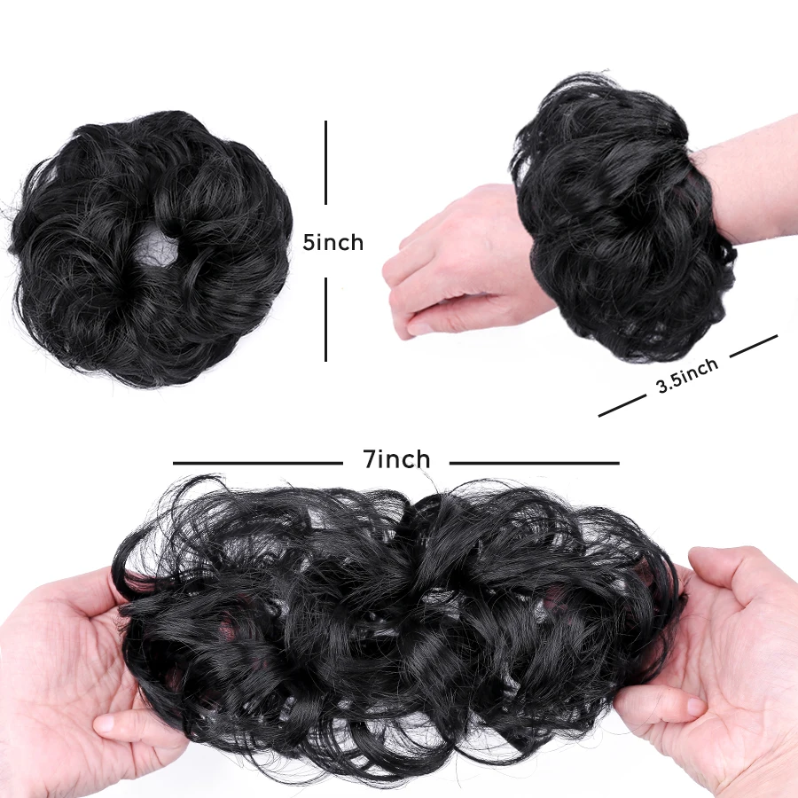 Alileader syntetyczny Chignon do przedłużania włosów kręcone sztuczne włosy kok krótki Messy włosy kok pączki elastyczny sznurek kucyk kobiety