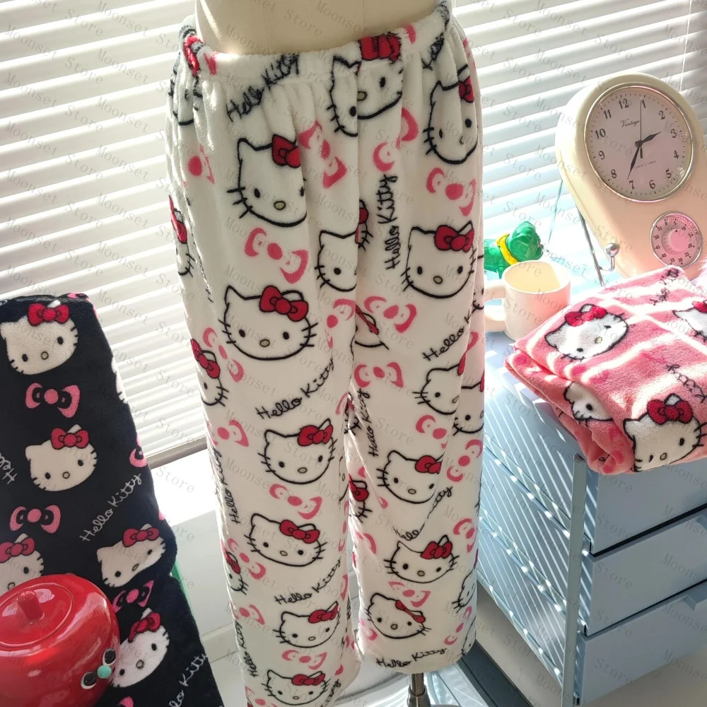 2026 جديد مرحبا كيتي منامة السراويل أنيمي المرأة بنطلون بيجاما الكرتون زوجين المنزل ملابس خاصة بنطلون الترفيه المنزل الملابس #2