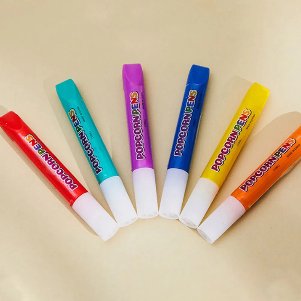 

12Pcs Bubble Popcorn Pens Set Soft Flexible Tip Colorful Multifunctional Drawing Marking DIY Art Painting Supply for Office