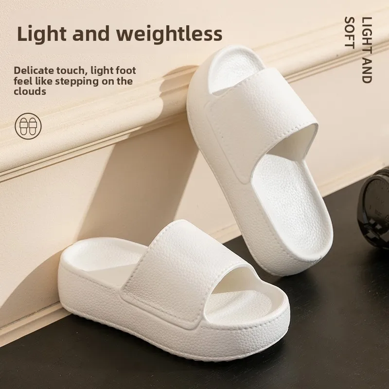 New Thick Sole EVA Slippers for Women Fashion Home Platform Slippers for Summer Outwear Non Slip Elevated Slippers for Women
