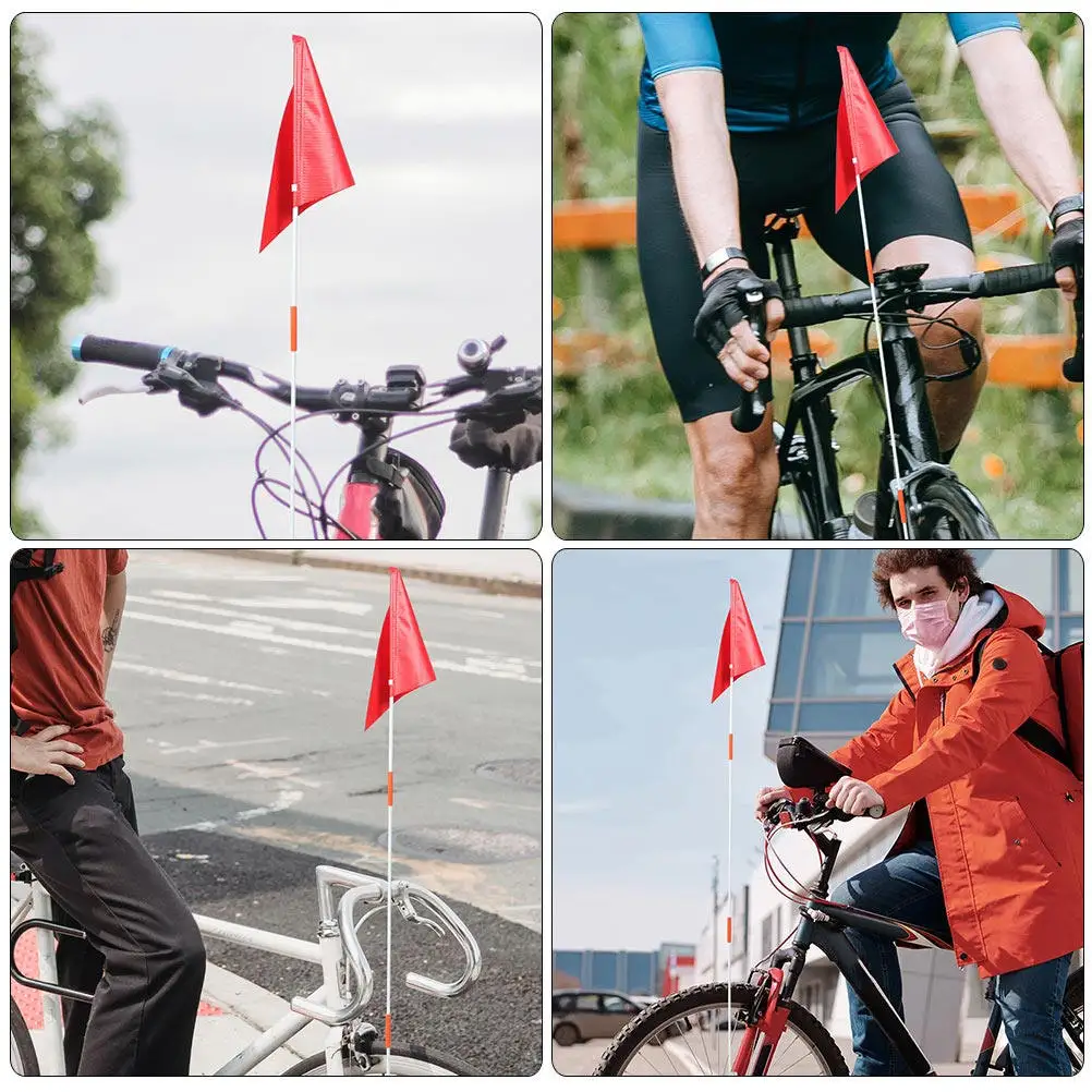 

2 комплекта усиленных задних велосипедных флагов для детей, предупреждающие флаги для велосипеда, аксессуары для велоспорта, флаги на вынос руля велосипеда