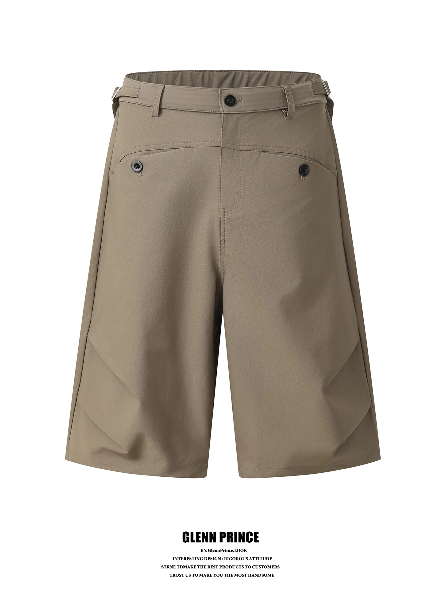 American Retro Pleated Reverse Wear Design Sense Suit Shorts Men Summer Lightweight Matures Style Workwear Casual Pants