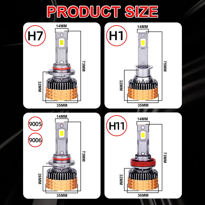 H4 LED المصباح Canbus فك H1 H11 H8 H9 H4 HB3 9005 HB4 9006 9012 HIR2 9054 CSP رقاقة PTF STG مرحبا/لو شعاع أضواء السيارة الضباب مصباح