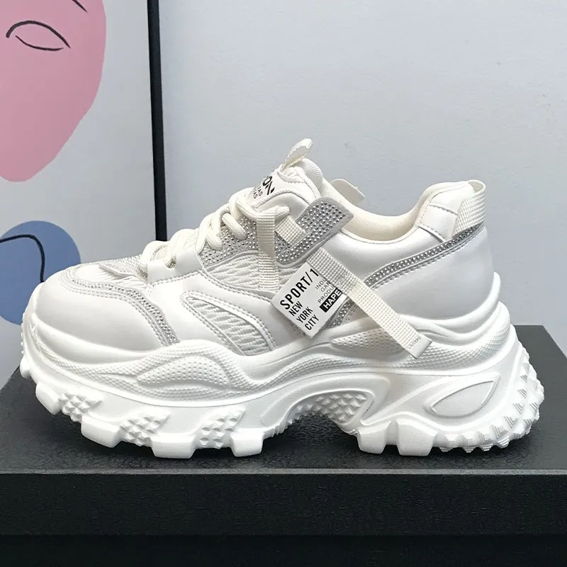 

European Style Dad Shoes - Women's Casual for Spring & Autumn, Thick Sole, Height Increasing, Soft Sole, Trendy Brand Sports