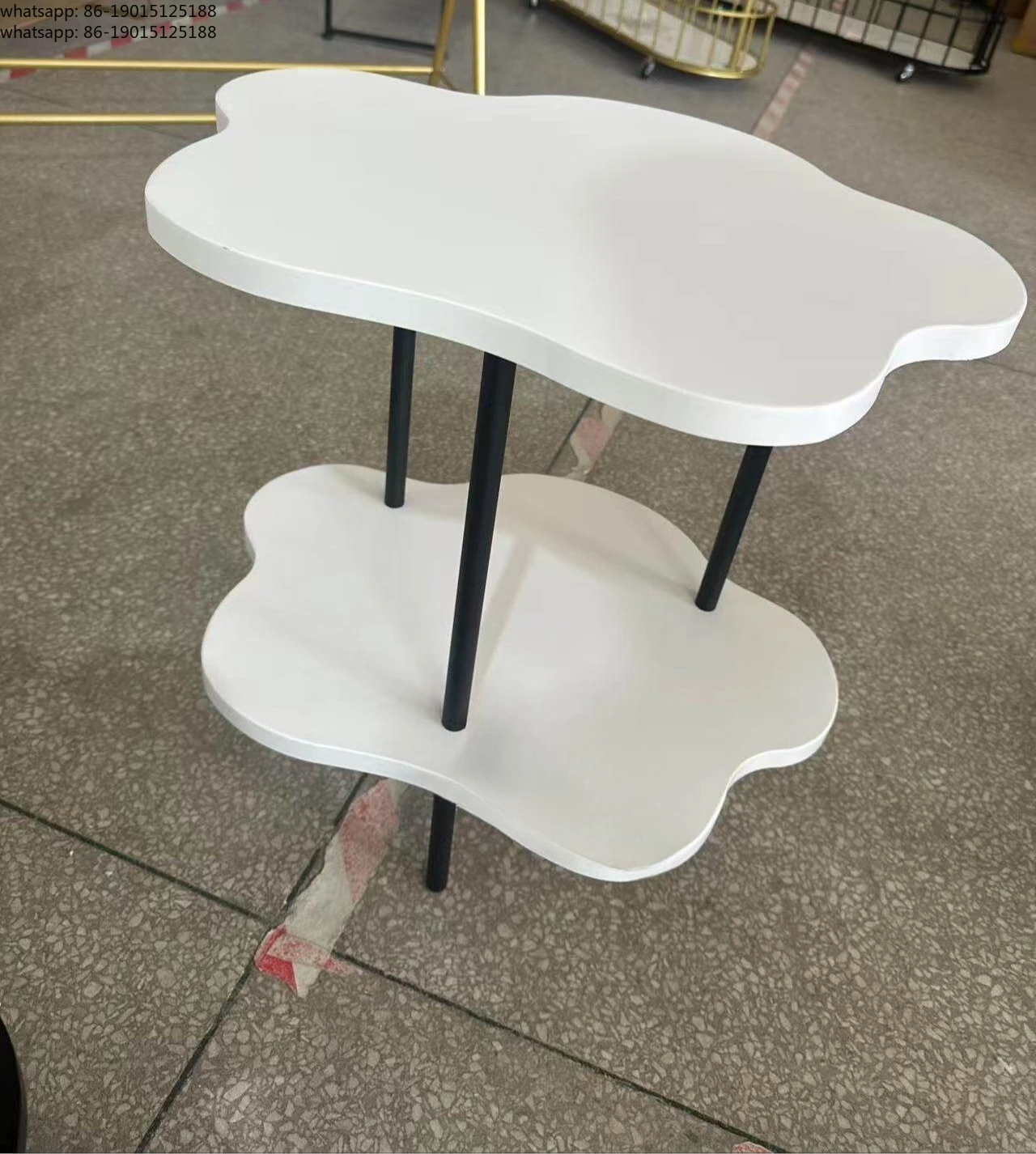 Cloud coffee table cream style home living room sofa edge few iron wood