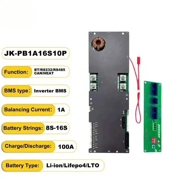 JK-PB2A16S-20P 48V 200A 150A 100A активный баланс инвертор для хранения энергии