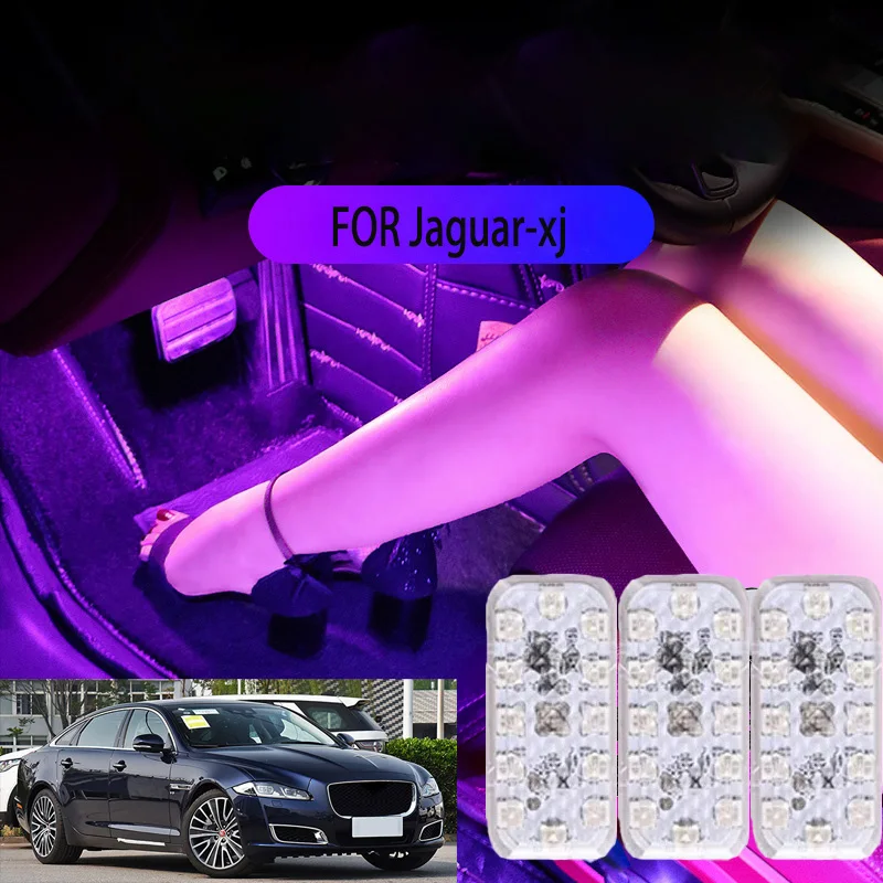 FOR Jaguar xj LED Car Interior Ambient Foot Light Atmosphere Decorative Lamps Party decoration lights Neon strips