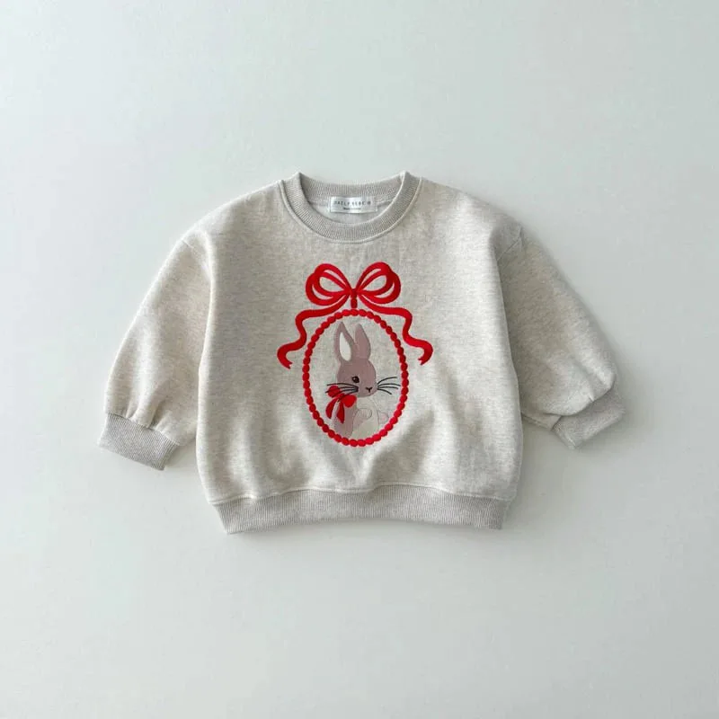 2025 Herfst Nieuwe Meisjes Boog Borduren Sweatshirt Baby Lange Mouw Cartoon Trui Katoen Kinderen Casual Sweatshirt Kinderkleding