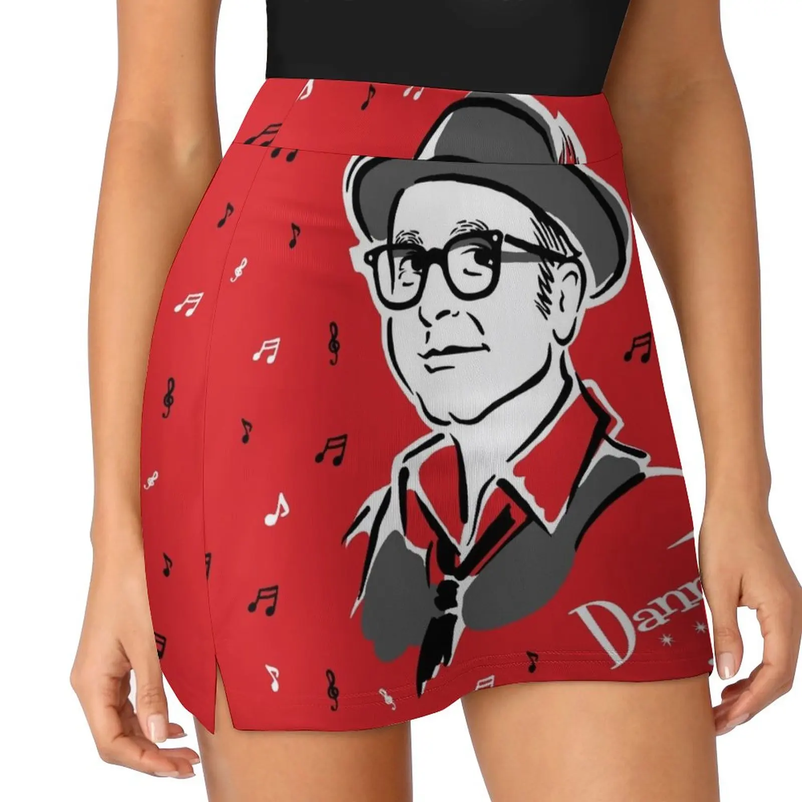 Danny McGough 50s style poster by Mad Twins Mini Skirt luxury designer clothing women short skirt