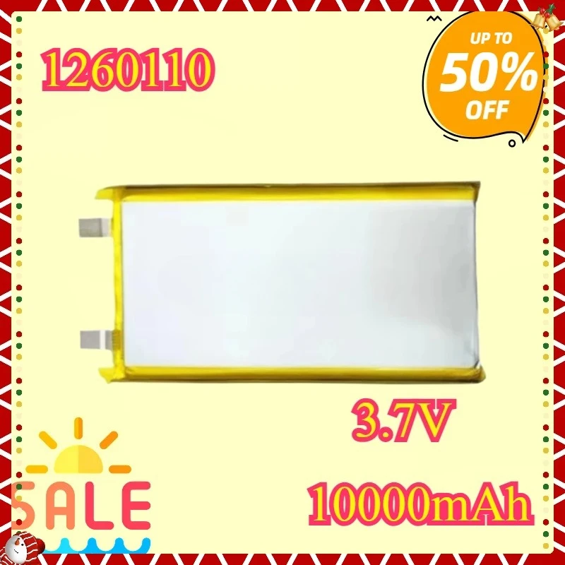 

High Quality 3.7V 10000mAh 1260110 Rechargeable Polymer Batteries Lipo Li-Po For Toy Power Bank GPS Laptop Camping Lights Diy
