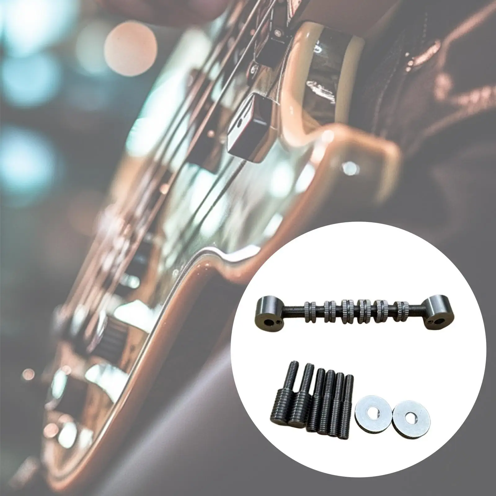 

Roller Saddle Bridge String Retainer Metal Accessory Parts Bridge 6 Strings