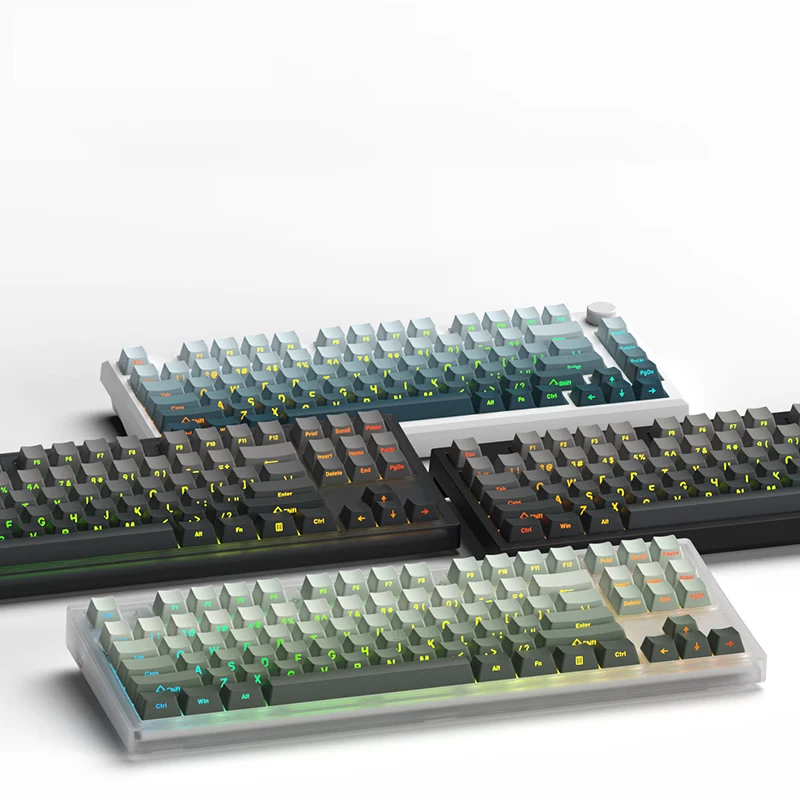 Imagem -05 - Verde Double Shot Pbt Keycaps Impressão Lateral do Perfil Cereja Rgb Backlit Keycap Ajuste para Cherry mx Switches Teclado Gaming Videiras