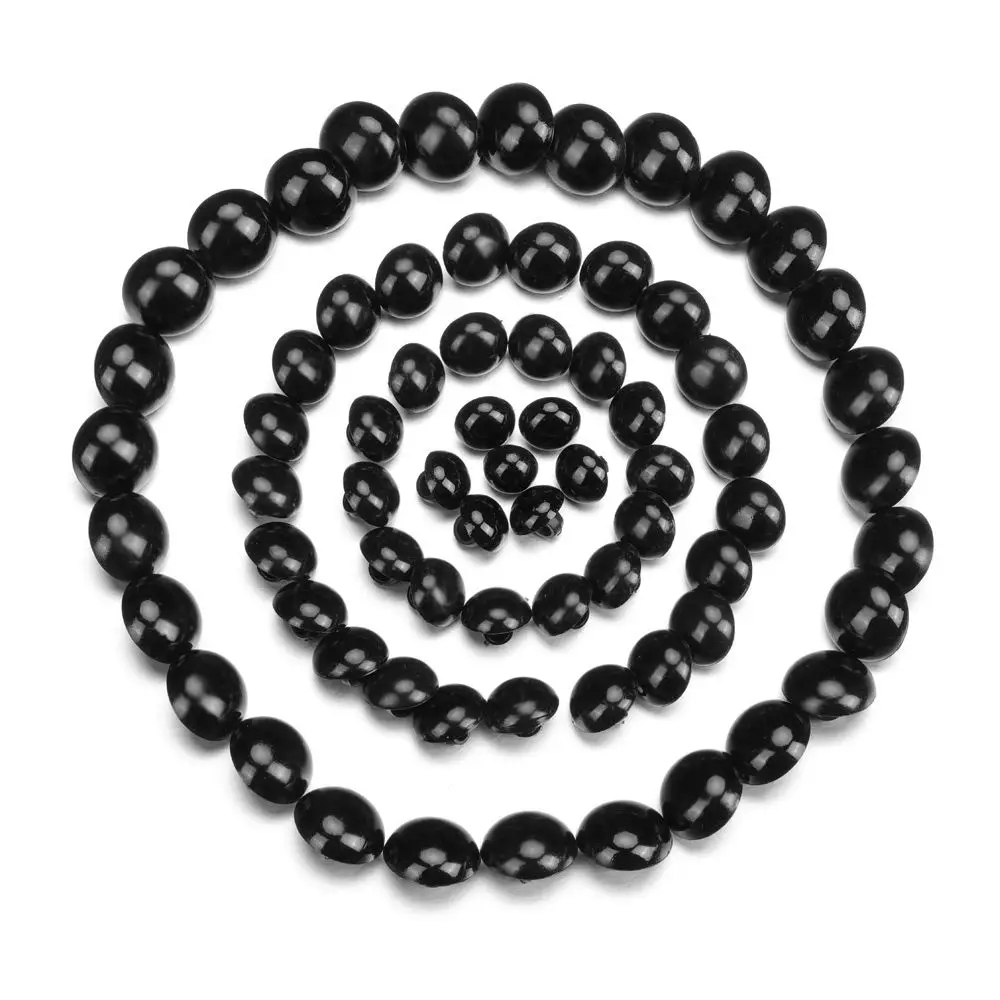 50pcs DIY Crafts   9-25mm Black Safety Eyes Bears Needle Felting Animals Puppets making Dolls Accessories