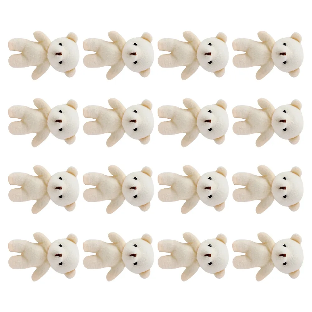 

16Pcs Mini Bear Stuffed Animals Adorable Jointed Design Cute Hanging Accessory for Keychain Bag Decor Valentine Gift