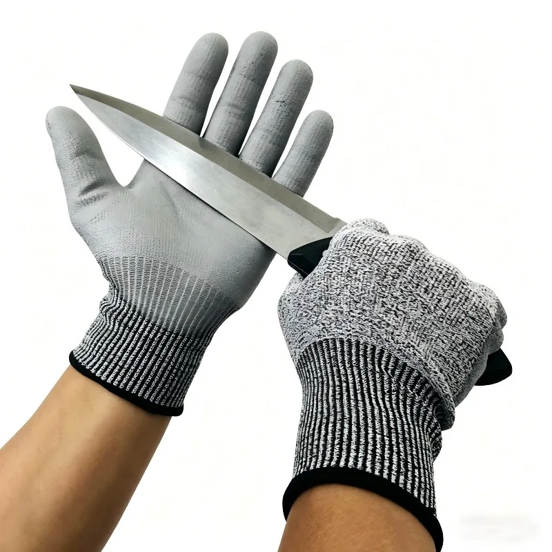 Cut Resistant Work Gloves 5 Level Anti-cut Nitrile Matte Thickened Wear-resistant Anti-slip Anti-puncture for Construction Site